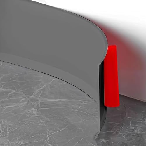 Sockelleiste Selbstklebend, PVC Weichsockelleiste Selbstklebend, Fussleisten Selbstklebend, Sockelleisten Weiß für Wände, Schlafzimmer, Küchen usw.(grau 10m x 10cm) von BOUFEIDA