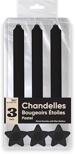BOUGIES CHANDELLES X 3 SUPPORTS ETOILE NOIR von BOUGIES CHANDELLES X 3 SUPPORTS ETOILE NOIR