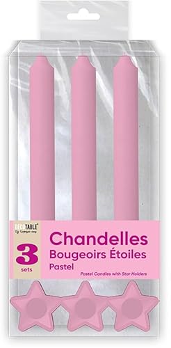BOUGIES CHANDELLES X 3 SUPPORTS ETOILE ROSE von BOUGIES CHANDELLES X 3 SUPPORTS ETOILE ROSE