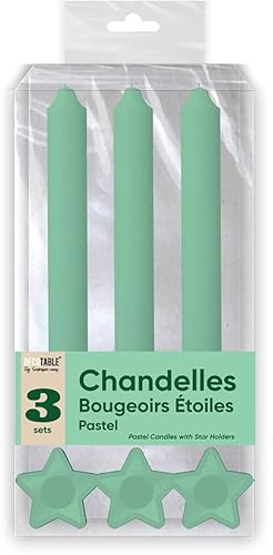 BOUGIES CHANDELLES X 3 SUPPORTS ETOILE VERT von BOUGIES CHANDELLES X 3 SUPPORTS ETOILE VERT