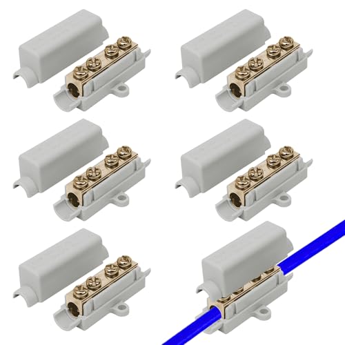 5 Stück Klemmblock,Klemmleiste,Durchgangsverbinder,Abzweigklemme,Hochleistungs-Drahtverbinde,Kabelverbinder Klemmleiste 1000 V, 100 A,Geeignet für 2,5 Bis 16 mm² Draht für Deckenleuchten 5 Stück Klemmblock,Klemmleiste,Durchgangsverbinder,Abzweigklemme,Hochleistungs-Drahtverbinde,Kabelverbinder Klemmleiste 1000 V, 100 A,Geeignet für 2,5 Bis 16 mm² Draht für Deckenleuchten von BOULESENM