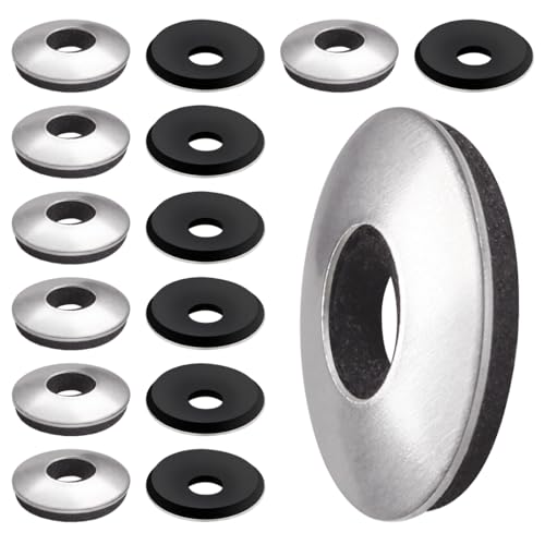 BOUMVID EPDM-Dichtscheiben mit Neoprenbeschichtung aus Edelstahl, Unterlegscheiben mit epdm Dichtung Beilagscheiben M6.3 × 16mm, 15 Stück Beilagscheibe für Schrauben BOUMVID EPDM-Dichtscheiben mit Neoprenbeschichtung aus Edelstahl, Unterlegscheiben mit epdm Dichtung Beilagscheiben M6.3 × 16mm, 15 Stück Beilagscheibe für Schrauben von BOUMVID