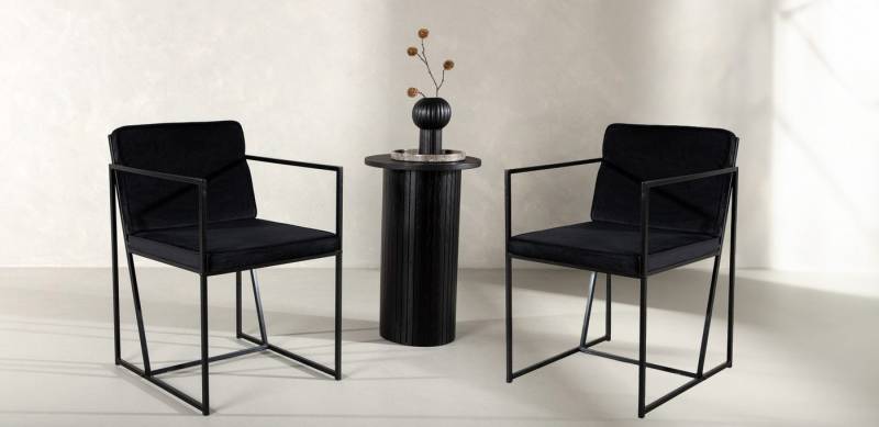 BOURGH Esszimmerstuhl RICHMOND 2er Set Esstischstühle - Stuhl in schwarz von BOURGH