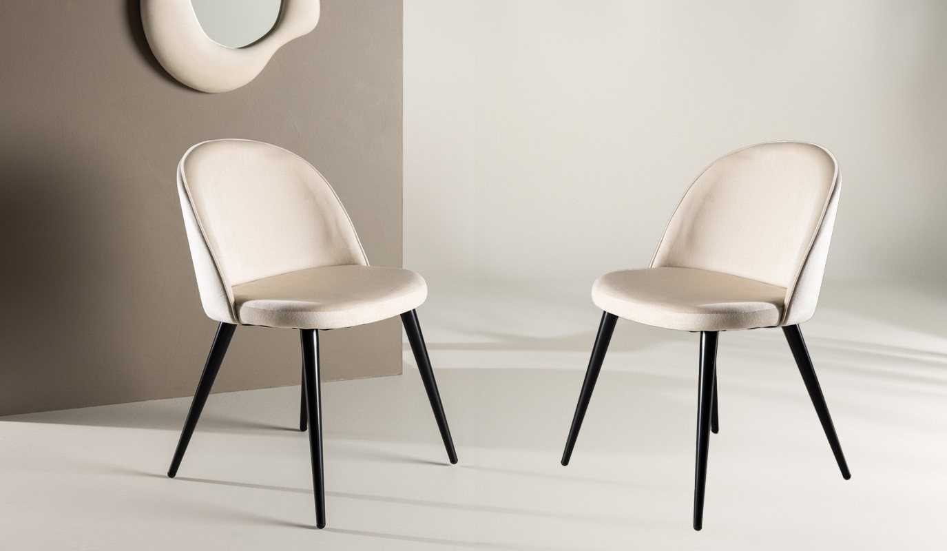 BOURGH Esszimmerstuhl VILVI 2er Set Esstischstühle - Stühle in beige (2er Set), in modernem Design von BOURGH