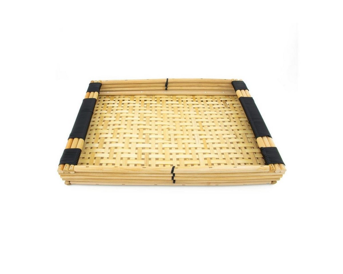 BOURGH Tablett BOURGH Tablett MARRAKESCH aus Rattan 35 x 15 cm, Bambus, (1-tlg), aus naturbelassenm Bambus, handgefertigt von BOURGH