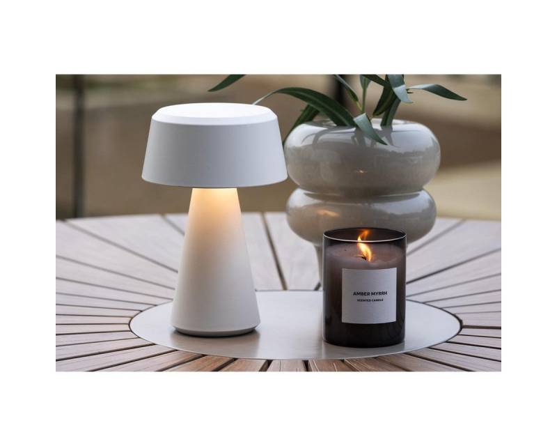BOURGH Tischleuchte STATFORD Tisch Lampe ø15cm - Outdoor Leuchte in modernem Design weiß von BOURGH