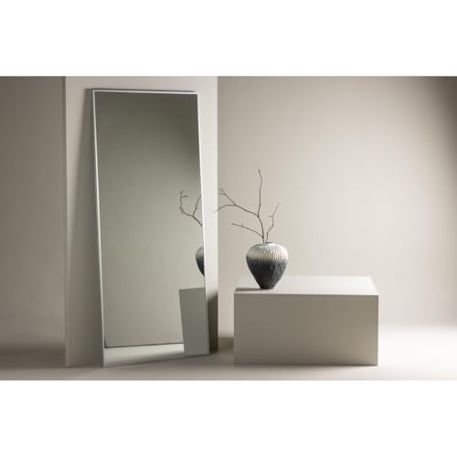BOURGH XXL Ganzkörperspiegel Landa 190x85cm Extras großer Spiegel - XXL Standspiegel/Anlehnspiegel mit silbernem Rahmen und Aufhängevorrichtung für Wohnzimmer, Schlafzimmer, Flur und Ankleidezimmer von BOURGH