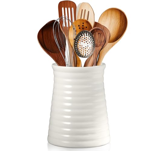 BOUTICOL Küchenutensilienhalter Keramik für Küchentheke 11 x 14 cm Besteckhalter Kochlöffelständer Kochutensilien Behälter Küchenhelfer Aufbewahrung Kitchen Utensil Holder Ceramic BOUTICOL Küchenutensilienhalter Keramik für Küchentheke 11 x 14 cm Besteckhalter Kochlöffelständer Kochutensilien Behälter Küchenhelfer Aufbewahrung Kitchen Utensil Holder Ceramic von BOUTICOL