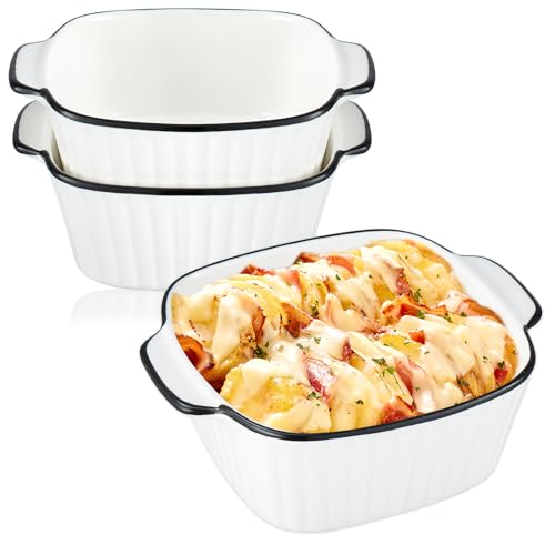 Kleine Auflaufform Keramikm 2er Set Mini Quadratische Auflaufformen mit Griffen für Heißluftfritteuse Fritteuse Backofen Ofenfest und Mikrowellen Sicher 14.5 x 12 x 5.5cm Kleine Auflaufform Keramikm 2er Set Mini Quadratische Auflaufformen mit Griffen für Heißluftfritteuse Fritteuse Backofen Ofenfest und Mikrowellen Sicher 14.5 x 12 x 5.5cm von BOUTICOL