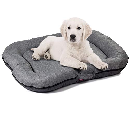 BOUTIQUE ZOO Hundebett Große M: 80 x 65 cm | Wasserfest Hundematratze für Hunde | Hundematte für groß und klein | Codurastoff | Waschbar | In und Outdoor | Farbe: Grau | Hundesofa S, M, L, XL, XXL von BOUTIQUE ZOO