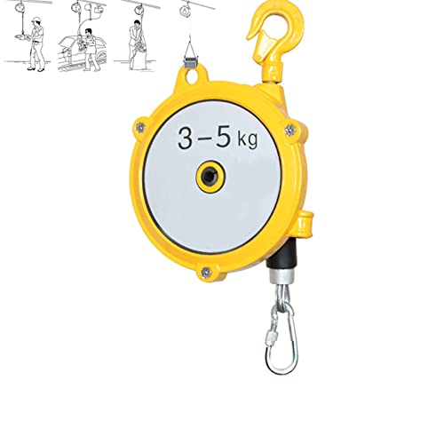 Einstellbarer Federzug Werkzeughalter Aluminiumgehäuse, Federzug-Halterung Balancer mit Gepolsterter Gummimanschette und Anpassung für Montagelinie und Werkstatt(Size:3-5kg) von BOVDC