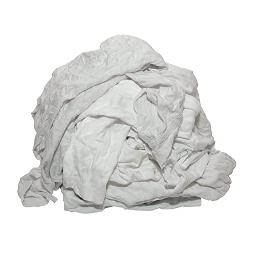 BOVE Putzlappen Trikot weiß 10 kg - allerbeste Qualität – aus T-Shirts und Laken - farbecht, weich, fusselarm, kratzfrei, stark absorbierend (8701000) - Putztücher – Putzlappen Werkstatt von BOVE