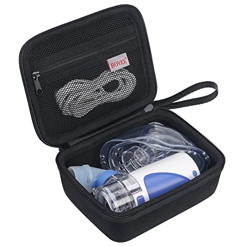 BOVKE Tragetasche für Handheld Mesh Vernebler Maschine für Erwachsene und Kinder, tragbarer Vernebler Cool Mist Dampf Inhaler Zerstäuber Maschinenhalter mit zusätzlicher Tasche für Zubehör, schwarz BOVKE Tragetasche für Handheld Mesh Vernebler Maschine für Erwachsene und Kinder, tragbarer Vernebler Cool Mist Dampf Inhaler Zerstäuber Maschinenhalter mit zusätzlicher Tasche für Zubehör, schwarz von BOVKE