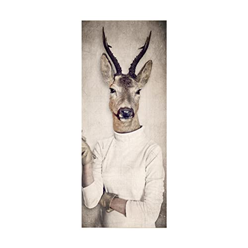 3D Türaufkleber Hirsch Türtapete selbstklebend TürPoster - Fototapete Türfolie Poster Tapete Aufkleber DIY Wandbild B85 x H205cm von BOVZOX