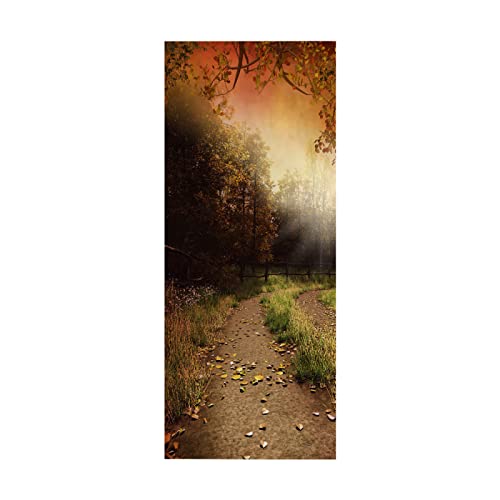 3D Türaufkleber Wald Türtapete selbstklebend TürPoster - Fototapete Türfolie Poster Tapete Aufkleber DIY Wandbild B100 x H215cm von BOVZOX