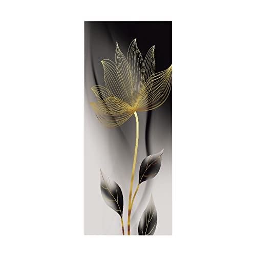 3D Türposter Türtapete Farbige Blumen Türtapete selbstklebend TürPoster Fototapete Türfolie Poster DIY Selbstklebende Wandbild PVC Wasserdichte Tapete B77 x H200cm von BOVZOX