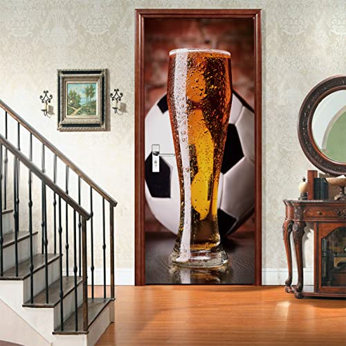 3d Türtapete Selbstklebend Fußball Bier Türposter Fototapete, Schlafzimmer Wohnzimmertür Aufzug Tür Aufkleber B85 x H205cm 3d Türtapete Selbstklebend Fußball Bier Türposter Fototapete, Schlafzimmer Wohnzimmertür Aufzug Tür Aufkleber B85 x H205cm von BOVZOX