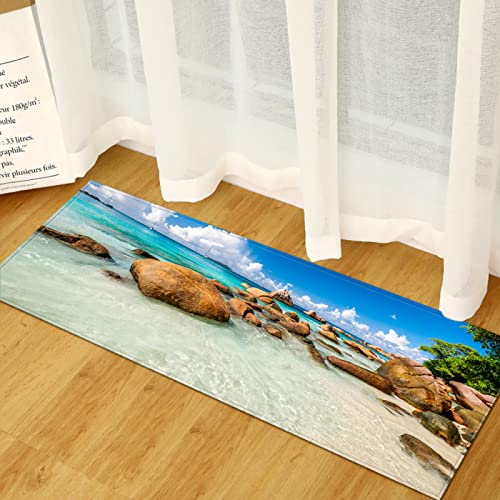 BOVZOX Küchenläufer Waschbar rutschfest Küchenmatte Strand Küchenmatte für Küche und Bar Teppich Läufer waschbare Küchenläufer Küche Deko 60 x 120cm BOVZOX Küchenläufer Waschbar rutschfest Küchenmatte Strand Küchenmatte für Küche und Bar Teppich Läufer waschbare Küchenläufer Küche Deko 60 x 120cm von BOVZOX