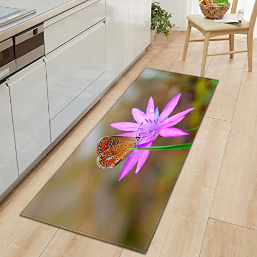 BOVZOX KüchenläuferSchmetterling rutschfest Küchenteppich mit Wasserdicht, Teppich Läufer Küchenmatte für Küche Flur Wohnzimmer Schlafzimmer Badezimmer 40 x 100cm von BOVZOX