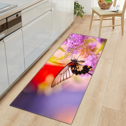 BOVZOX KüchenläuferSchmetterling rutschfest Küchenteppich mit Wasserdicht, Teppich Läufer Küchenmatte für Küche Flur Wohnzimmer Schlafzimmer Badezimmer 60 x 120cm BOVZOX KüchenläuferSchmetterling rutschfest Küchenteppich mit Wasserdicht, Teppich Läufer Küchenmatte für Küche Flur Wohnzimmer Schlafzimmer Badezimmer 60 x 120cm von BOVZOX
