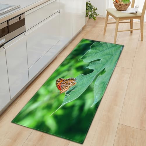 BOVZOX KüchenläuferSchmetterling rutschfest Küchenteppich mit Wasserdicht, Teppich Läufer Küchenmatte für Küche Flur Wohnzimmer Schlafzimmer Badezimmer 60 x 180cm BOVZOX KüchenläuferSchmetterling rutschfest Küchenteppich mit Wasserdicht, Teppich Läufer Küchenmatte für Küche Flur Wohnzimmer Schlafzimmer Badezimmer 60 x 180cm von BOVZOX