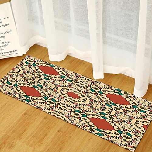 BOVZOX Küchenteppiche Ethnischer Stil Waschbar Küchenmatte Küchenteppich Badematten rutschfeste Teppich 60 x 120cm von BOVZOX