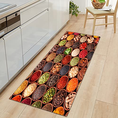 BOVZOX Küchenteppiche Farbgewürz Waschbar Küchenmatte Küchenteppich Badematten rutschfeste Teppich 60 x 90cm BOVZOX Küchenteppiche Farbgewürz Waschbar Küchenmatte Küchenteppich Badematten rutschfeste Teppich 60 x 90cm von BOVZOX