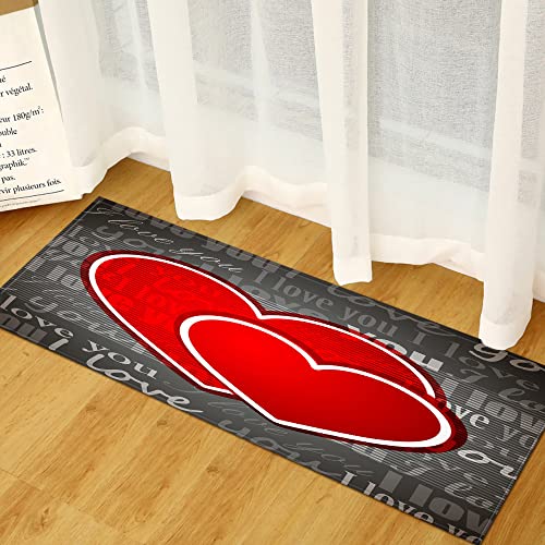 BOVZOX Küchenteppiche Liebe Waschbar Küchenmatte Küchenteppich Badematten rutschfeste Teppich 50 x 160cm BOVZOX Küchenteppiche Liebe Waschbar Küchenmatte Küchenteppich Badematten rutschfeste Teppich 50 x 160cm von BOVZOX