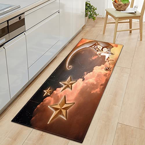 BOVZOX Küchenteppiche Schmetterling Waschbar Küchenmatte Küchenteppich Badematten rutschfeste Teppich 40 x 100cm von BOVZOX