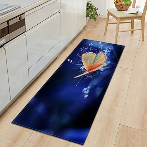 BOVZOX Küchenteppiche Schmetterling Waschbar Küchenmatte Küchenteppich Badematten rutschfeste Teppich 40 x 100cm BOVZOX Küchenteppiche Schmetterling Waschbar Küchenmatte Küchenteppich Badematten rutschfeste Teppich 40 x 100cm von BOVZOX