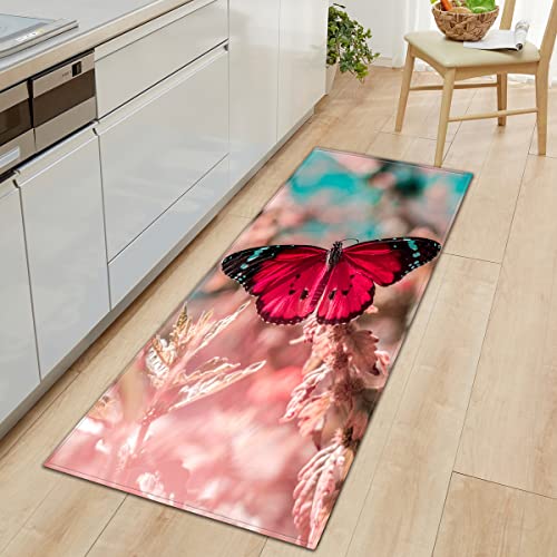 BOVZOX Küchenteppiche Schmetterling Waschbar Küchenmatte Küchenteppich Badematten rutschfeste Teppich 40 x 100cm BOVZOX Küchenteppiche Schmetterling Waschbar Küchenmatte Küchenteppich Badematten rutschfeste Teppich 40 x 100cm von BOVZOX