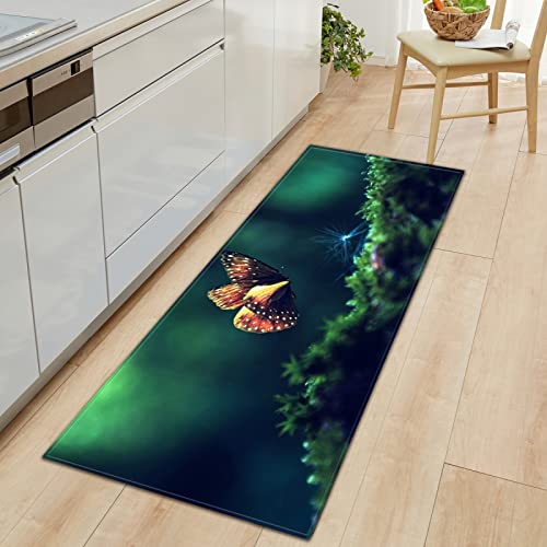 BOVZOX Küchenteppiche Schmetterling Waschbar Küchenmatte Küchenteppich Badematten rutschfeste Teppich 40 x 100cm BOVZOX Küchenteppiche Schmetterling Waschbar Küchenmatte Küchenteppich Badematten rutschfeste Teppich 40 x 100cm von BOVZOX
