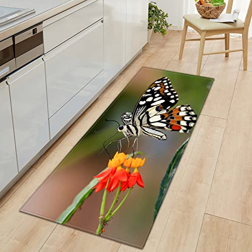 BOVZOX Küchenteppiche Schmetterling Waschbar Küchenmatte Küchenteppich Badematten rutschfeste Teppich 40 x 100cm BOVZOX Küchenteppiche Schmetterling Waschbar Küchenmatte Küchenteppich Badematten rutschfeste Teppich 40 x 100cm von BOVZOX