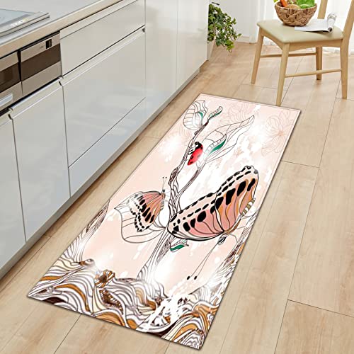 BOVZOX Küchenteppiche Schmetterling Waschbar Küchenmatte Küchenteppich Badematten rutschfeste Teppich 40 x 100cm BOVZOX Küchenteppiche Schmetterling Waschbar Küchenmatte Küchenteppich Badematten rutschfeste Teppich 40 x 100cm von BOVZOX