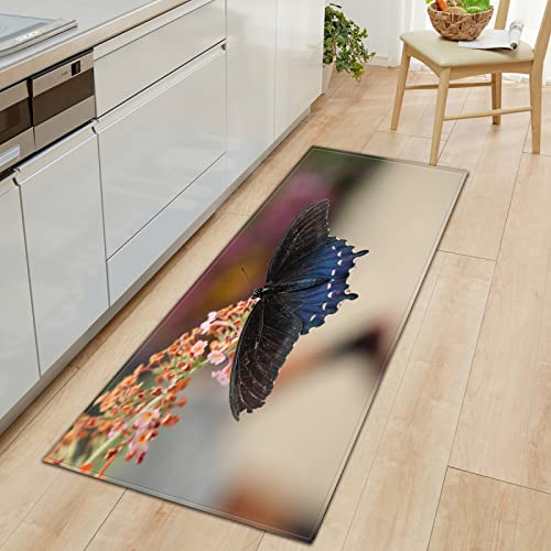 BOVZOX Küchenteppiche Schmetterling Waschbar Küchenmatte Küchenteppich Badematten rutschfeste Teppich 50 x 160cm BOVZOX Küchenteppiche Schmetterling Waschbar Küchenmatte Küchenteppich Badematten rutschfeste Teppich 50 x 160cm von BOVZOX