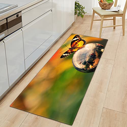 BOVZOX Küchenteppiche Schmetterling Waschbar Küchenmatte Küchenteppich Badematten rutschfeste Teppich 60 x 180cm BOVZOX Küchenteppiche Schmetterling Waschbar Küchenmatte Küchenteppich Badematten rutschfeste Teppich 60 x 180cm von BOVZOX