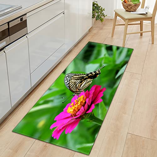 BOVZOX Küchenteppiche Schmetterling Waschbar Küchenmatte Küchenteppich Badematten rutschfeste Teppich 60 x 180cm BOVZOX Küchenteppiche Schmetterling Waschbar Küchenmatte Küchenteppich Badematten rutschfeste Teppich 60 x 180cm von BOVZOX