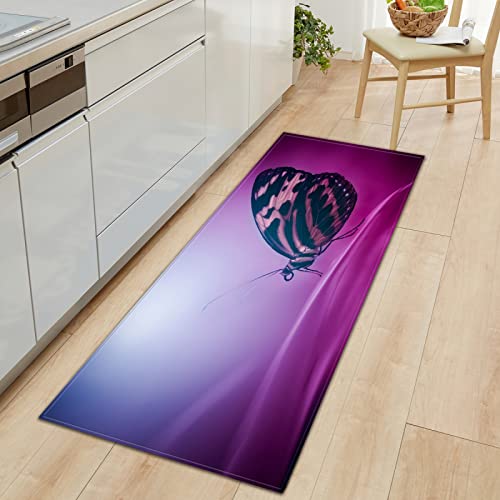 BOVZOX Küchenteppiche Schmetterling Waschbar Küchenmatte Küchenteppich Badematten rutschfeste Teppich 60 x 180cm BOVZOX Küchenteppiche Schmetterling Waschbar Küchenmatte Küchenteppich Badematten rutschfeste Teppich 60 x 180cm von BOVZOX