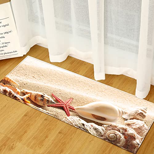 BOVZOX Küchenteppiche Strandmuscheln Waschbar Küchenmatte Küchenteppich Badematten rutschfeste Teppich 40 x 100cm BOVZOX Küchenteppiche Strandmuscheln Waschbar Küchenmatte Küchenteppich Badematten rutschfeste Teppich 40 x 100cm von BOVZOX