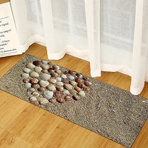 BOVZOX Küchenteppiche Strandmuscheln Waschbar Küchenmatte Küchenteppich Badematten rutschfeste Teppich 60 x 180cm BOVZOX Küchenteppiche Strandmuscheln Waschbar Küchenmatte Küchenteppich Badematten rutschfeste Teppich 60 x 180cm von BOVZOX