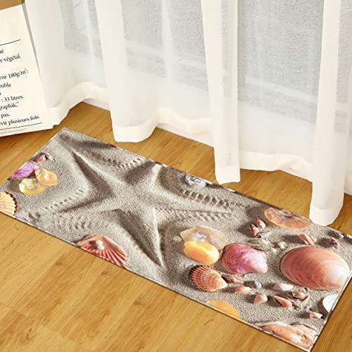BOVZOX Küchenteppiche Strandmuscheln Waschbar Küchenmatte Küchenteppich Badematten rutschfeste Teppich 60 x 180cm BOVZOX Küchenteppiche Strandmuscheln Waschbar Küchenmatte Küchenteppich Badematten rutschfeste Teppich 60 x 180cm von BOVZOX