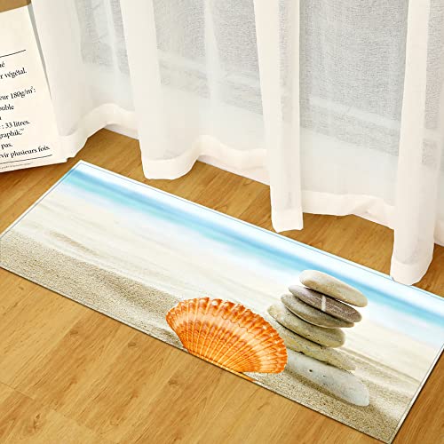BOVZOX Küchenteppiche Strandmuscheln Waschbar Küchenmatte Küchenteppich Badematten rutschfeste Teppich 60 x 90cm BOVZOX Küchenteppiche Strandmuscheln Waschbar Küchenmatte Küchenteppich Badematten rutschfeste Teppich 60 x 90cm von BOVZOX