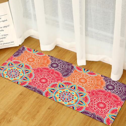 BOVZOX Läufer rutschfestes Küchenmatten Ethnischer Stil rutschfeste Küchenmatten und Teppiche Waschbare Gummiunterlage Fußmatte Mikrofaser 50 x 140cm von BOVZOX