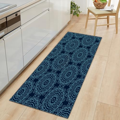 BOVZOX Läufer rutschfestes Küchenmatten Ethnischer Stil rutschfeste Küchenmatten und Teppiche Waschbare Gummiunterlage Fußmatte Mikrofaser 60 x 150cm von BOVZOX