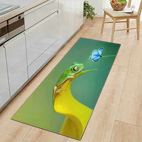 BOVZOX Läufer rutschfestes Küchenmatten Schmetterling rutschfeste Küchenmatten und Teppiche Waschbare Gummiunterlage Fußmatte Mikrofaser 60 x 120cm von BOVZOX