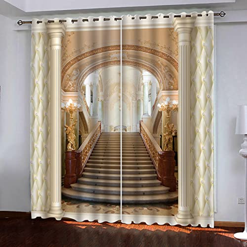 BOVZOX Verdunkelungsvorhang Kinder Haustreppe Blickdichte Gardinen Lichtundurchlässige Vorhang mit Ösen für Schlafzimmer Geräuschreduzierung Größe:2 x B75 x H166cm BOVZOX Verdunkelungsvorhang Kinder Haustreppe Blickdichte Gardinen Lichtundurchlässige Vorhang mit Ösen für Schlafzimmer Geräuschreduzierung Größe:2 x B75 x H166cm von BOVZOX