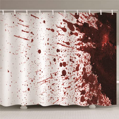 BOVZOX duschvorhang 120x180 Horror & Blut aus Polyester mit 12 Duschvorhangringe für Badezimmer wasserabweisend und Anti-Schimmel waschbare badvorhang von BOVZOX