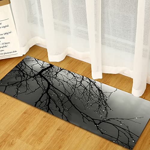 BOVZOX rutschfeste Küchenmatten Blätter Teppiche Waschbare Gummiunterlage Fußmatte Mikrofaser Teppichset 60 x 180cm von BOVZOX