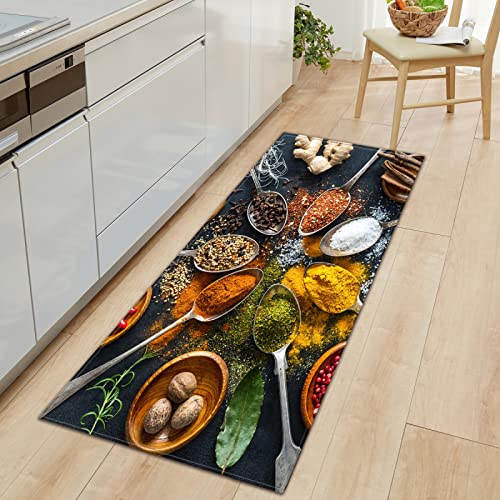 BOVZOX rutschfeste Küchenmatten Farbgewürz Teppiche Waschbare Gummiunterlage Fußmatte Mikrofaser Teppichset 50 x 80cm BOVZOX rutschfeste Küchenmatten Farbgewürz Teppiche Waschbare Gummiunterlage Fußmatte Mikrofaser Teppichset 50 x 80cm von BOVZOX