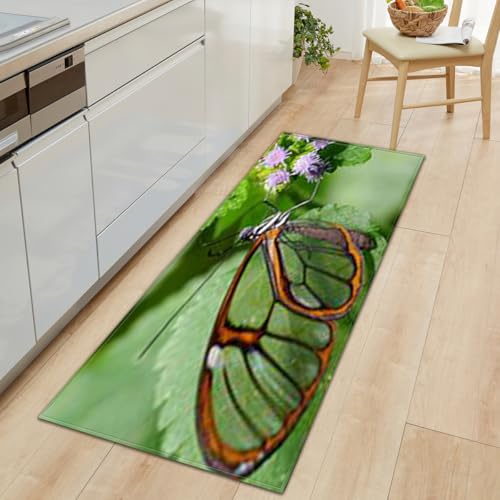 BOVZOX rutschfeste Küchenmatten Schmetterling Teppiche Waschbare Gummiunterlage Fußmatte Mikrofaser Teppichset 50 x 80cm BOVZOX rutschfeste Küchenmatten Schmetterling Teppiche Waschbare Gummiunterlage Fußmatte Mikrofaser Teppichset 50 x 80cm von BOVZOX